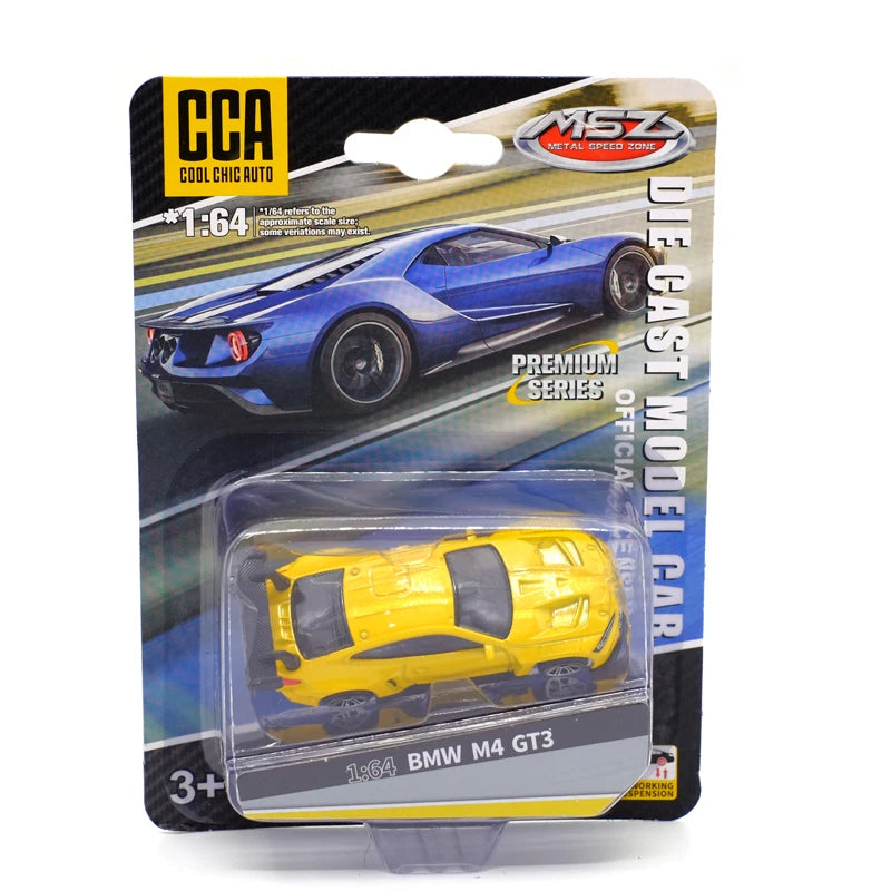 CCA Toy Model Car 1/64 Famous Car Simulation Diecast Vehicle World Collection Series Gift for 1:64 Hotwheels Boy Kid's Toys