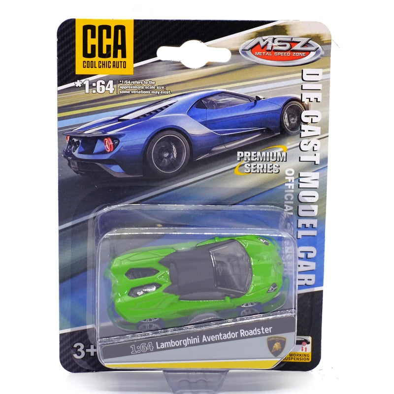 CCA Toy Model Car 1/64 Famous Car Simulation Diecast Vehicle World Collection Series Gift for 1:64 Hotwheels Boy Kid's Toys
