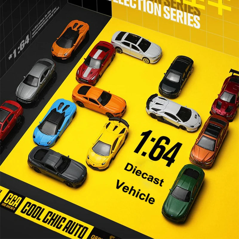 CCA Toy Model Car 1/64 Famous Car Simulation Diecast Vehicle World Collection Series Gift for 1:64 Hotwheels Boy Kid's Toys