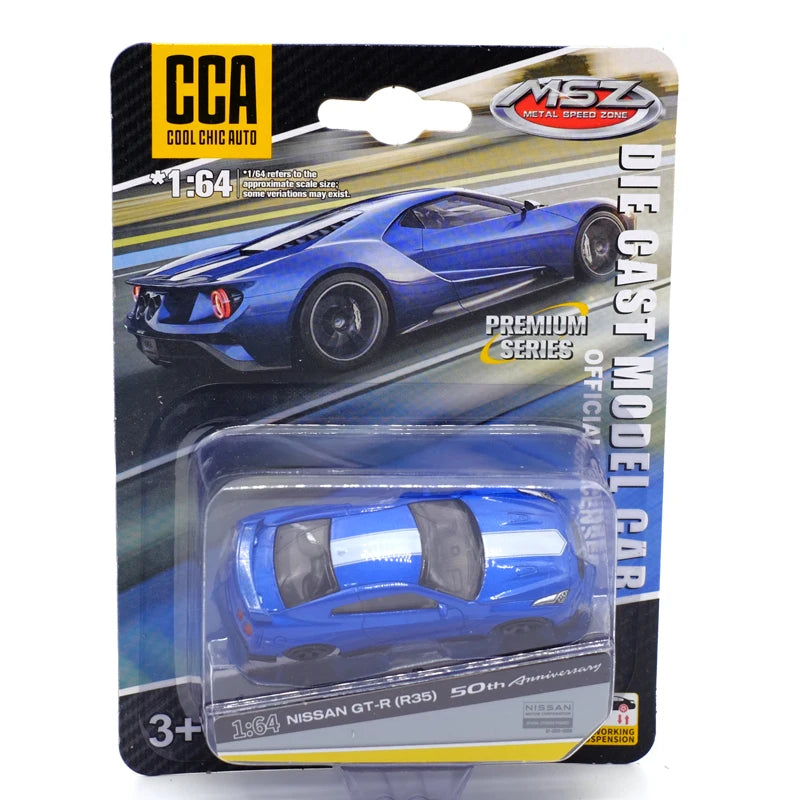 CCA Toy Model Car 1/64 Famous Car Simulation Diecast Vehicle World Collection Series Gift for 1:64 Hotwheels Boy Kid's Toys