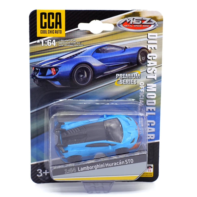 CCA Toy Model Car 1/64 Famous Car Simulation Diecast Vehicle World Collection Series Gift for 1:64 Hotwheels Boy Kid's Toys
