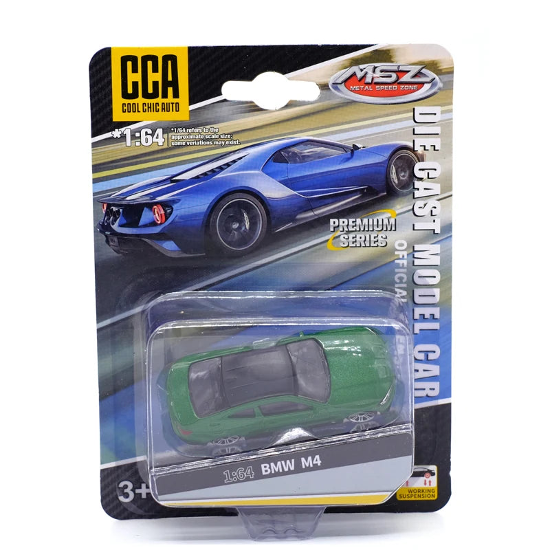 CCA Toy Model Car 1/64 Famous Car Simulation Diecast Vehicle World Collection Series Gift for 1:64 Hotwheels Boy Kid's Toys