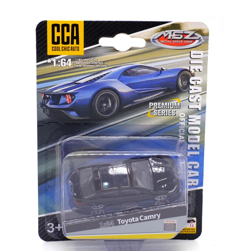 CCA Toy Model Car 1/64 Famous Car Simulation Diecast Vehicle World Collection Series Gift for 1:64 Hotwheels Boy Kid's Toys