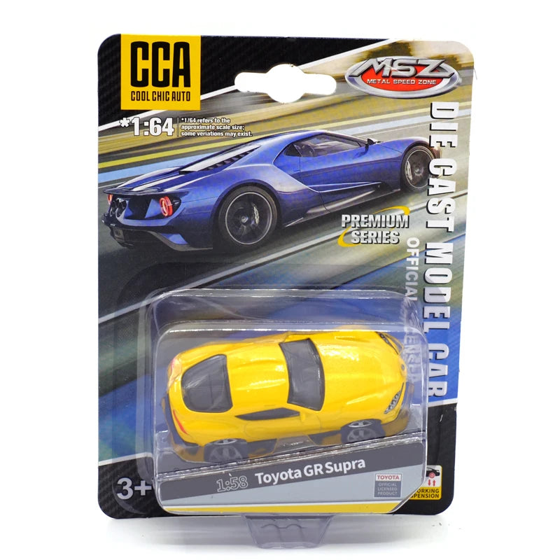 CCA Toy Model Car 1/64 Famous Car Simulation Diecast Vehicle World Collection Series Gift for 1:64 Hotwheels Boy Kid's Toys