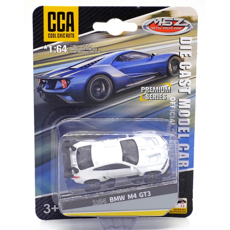 CCA Toy Model Car 1/64 Famous Car Simulation Diecast Vehicle World Collection Series Gift for 1:64 Hotwheels Boy Kid's Toys