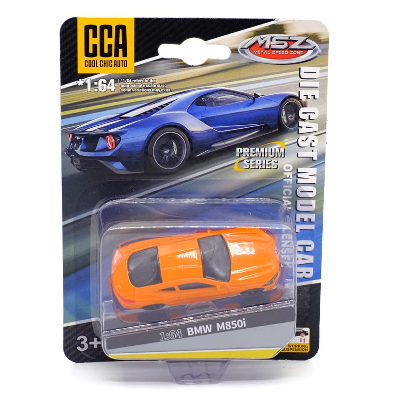 CCA Toy Model Car 1/64 Famous Car Simulation Diecast Vehicle World Collection Series Gift for 1:64 Hotwheels Boy Kid's Toys