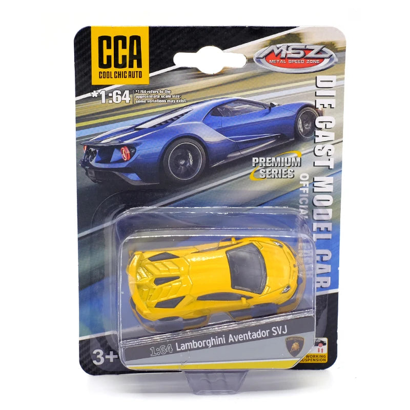 CCA Toy Model Car 1/64 Famous Car Simulation Diecast Vehicle World Collection Series Gift for 1:64 Hotwheels Boy Kid's Toys