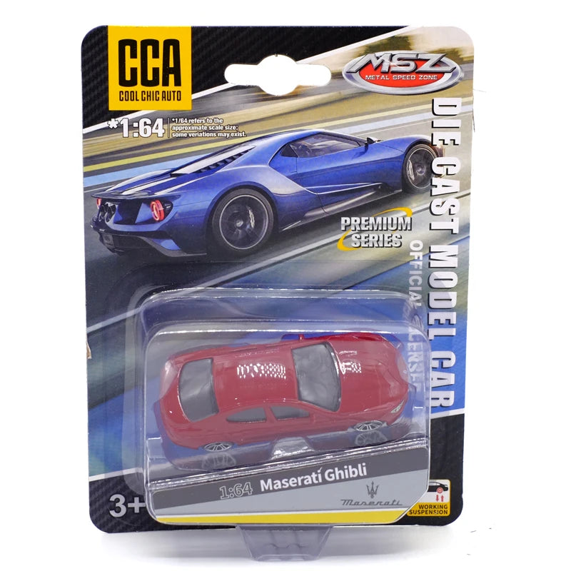 CCA Toy Model Car 1/64 Famous Car Simulation Diecast Vehicle World Collection Series Gift for 1:64 Hotwheels Boy Kid's Toys