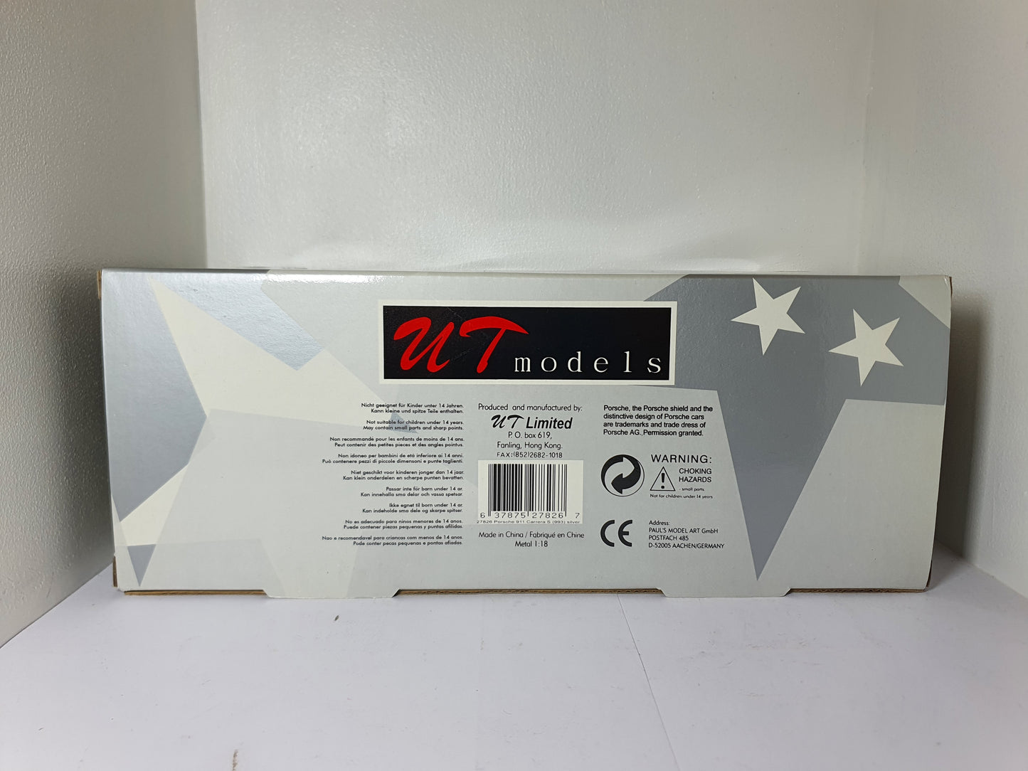 1:18 Porsche 911 Carrera S 993 ~ UT Models ~ Silver