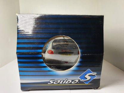 1:18 Peugeot 206 WRC #1 Richard Burns ~ Solido ~ Silver