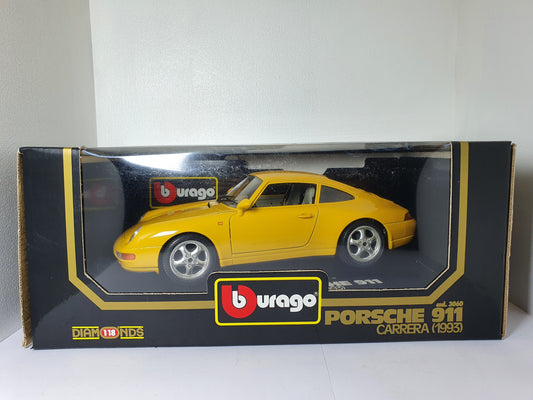 1:18 Porsche 911 Carrera 993 ~ Bburago ~ Yellow