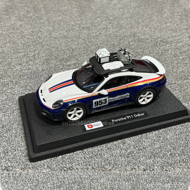 1:24 Porsche 911 Dakar 992 ~ Bburago ~ Blue/White