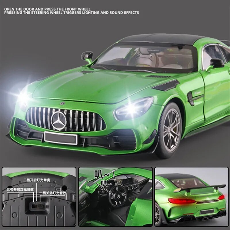 1:18 Mercedes-Benz AMG GT-R Pro Style Diecast ~ Metallic Green