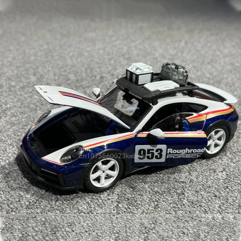 1:24 Porsche 911 Dakar 992 ~ Bburago ~ Blue/White