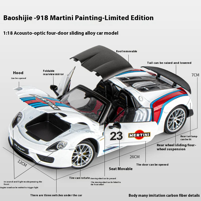 1:18 Porsche 918 Martini Limited Edition