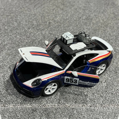 1:24 Porsche 911 Dakar 992 ~ Bburago ~ Blue/White