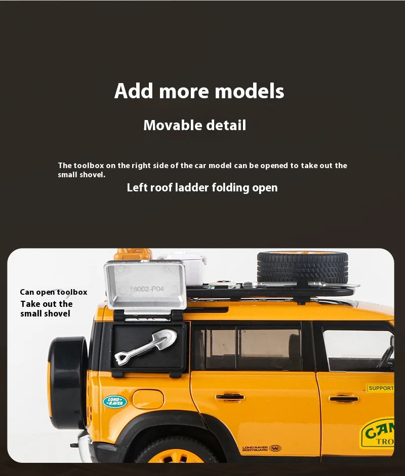 1:18 Yellow Land Rover Defender