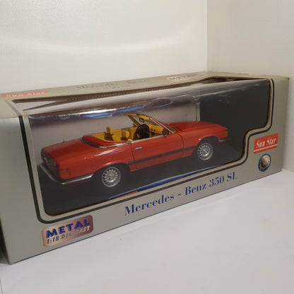 1:18 Mercedes-Benz 350SL 1977 Convertible ~ Sunstar ~ Red