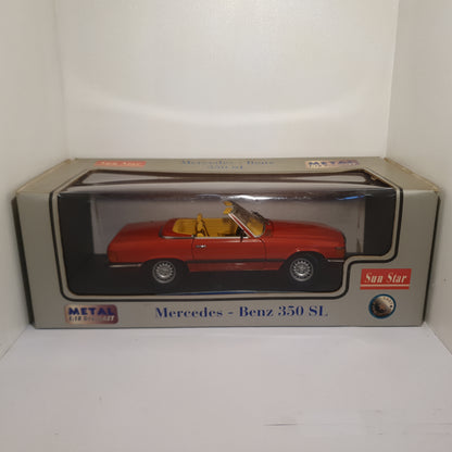 1:18 Mercedes-Benz 350SL 1977 Convertible ~ Sunstar ~ Red