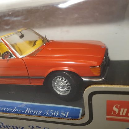 1:18 Mercedes-Benz 350SL 1977 Convertible ~ Sunstar ~ Red