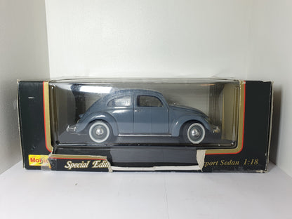 1:18 Volkswagen Beetle Export Saloon ~ Maisto ~ Grey