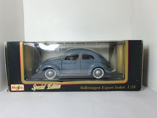 1:18 Volkswagen Beetle Export Saloon ~ Maisto ~ Grey