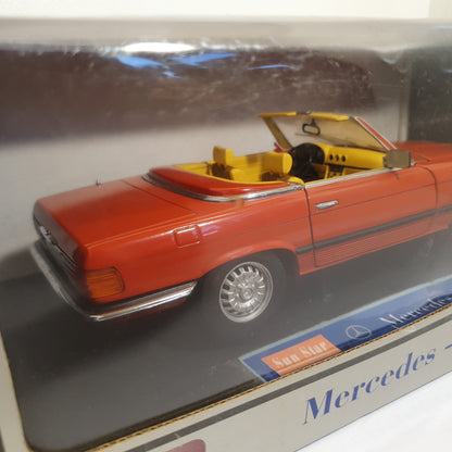 1:18 Mercedes-Benz 350SL 1977 Convertible ~ Sunstar ~ Red